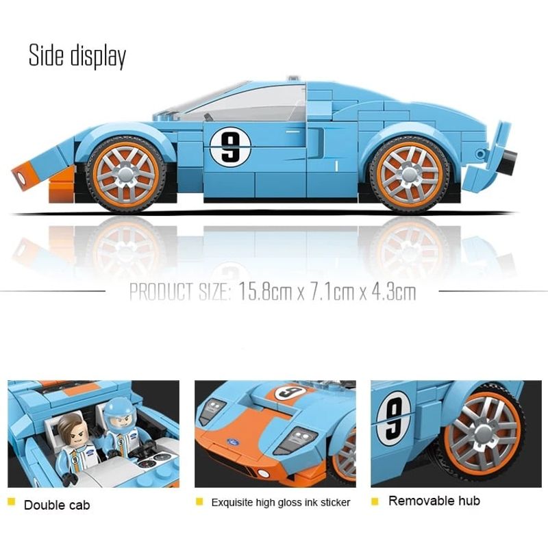 GENERICO - Mini Autos Bloques De Construcción Ford Gt 40 321 pcs
