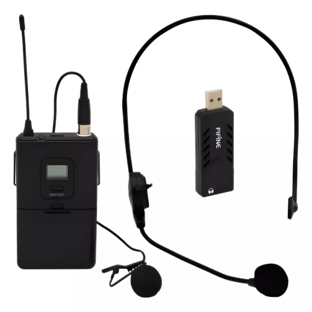 FIFINE - Micrófono Fifine Usb Inalámbrico K031b Condensador Cardioide