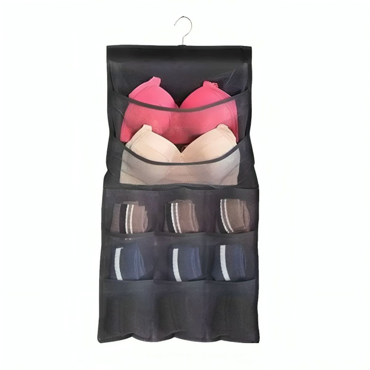 OEM - Organizador Colgante Sostenes Calcetas negro