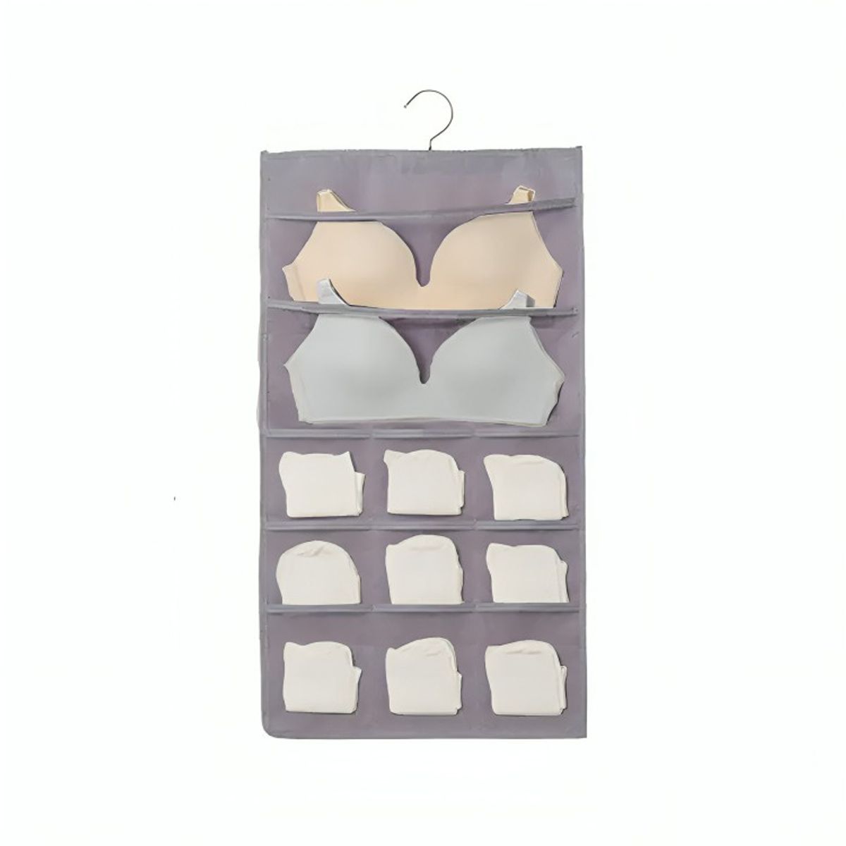OEM - Organizador Colgante Sostenes Calcetas gris