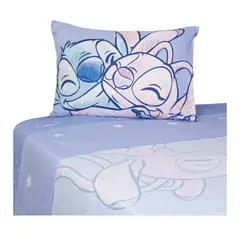 MASHINI - SABANA 1.5 PLAZAS DISNEY STITCH Incluye Funda