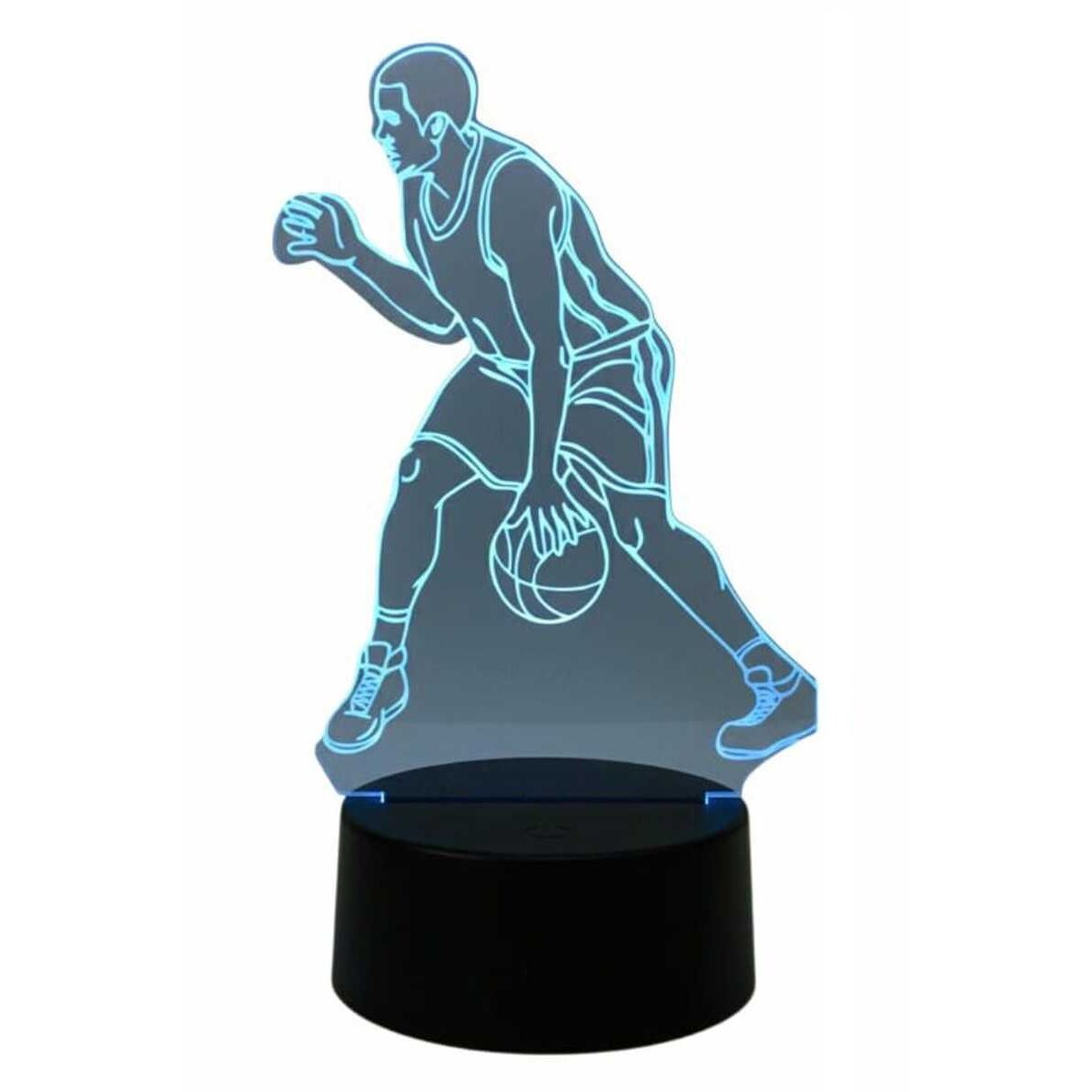 GENERICO - Lampara ilusión 3D Basquetbol De 7 Colores
