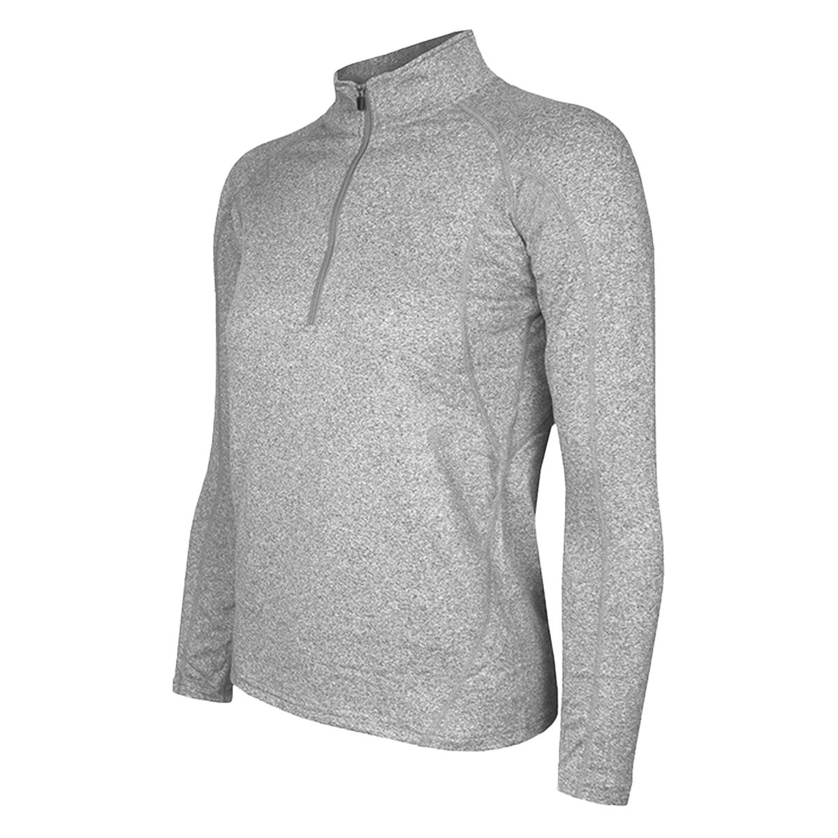 ANDESLAND OUTDOOR APPAREL - Polera Micropolar Primera Capa con Cierre Chilla Gris Mujer