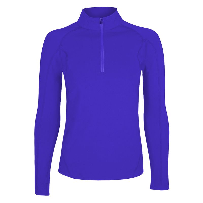 ANDESLAND OUTDOOR APPAREL - Polera Micropolar I Capa con Cierre Chilla Azulino Mujer.-