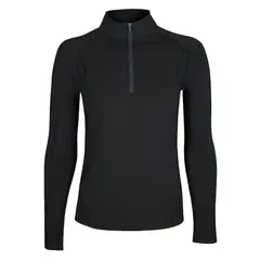 ANDESLAND OUTDOOR APPAREL - Polera Micropolar I Capa con Cierre Chilla Negro Mujer