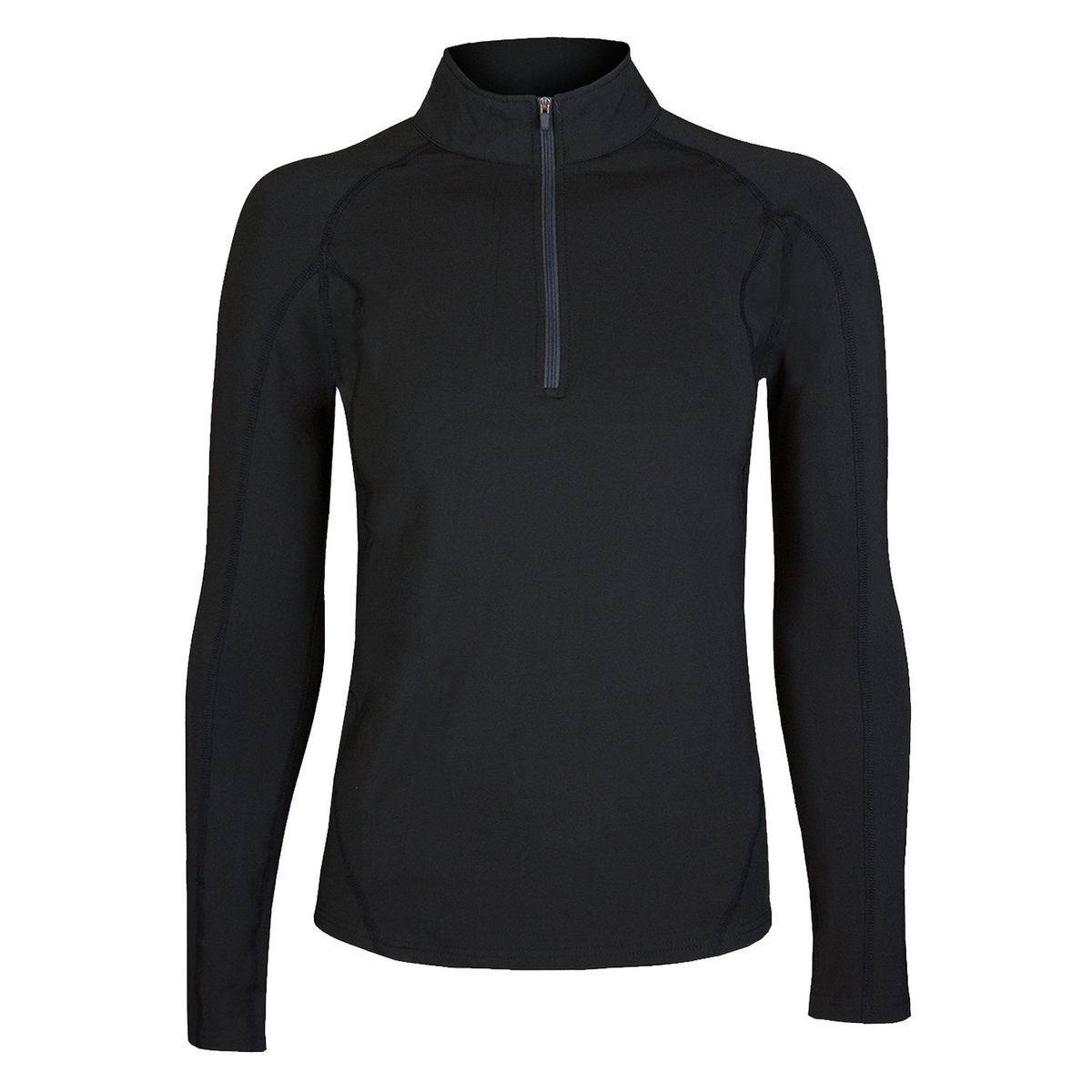 ANDESLAND OUTDOOR APPAREL - Polera Micropolar Primera Capa con Cierre Chilla Negro Mujer