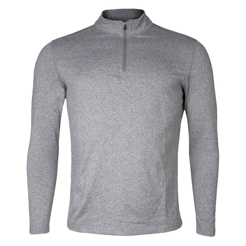 ANDESLAND OUTDOOR APPAREL - Polera Micropolar I Capa con Cierre Chilla Gris Hombre
