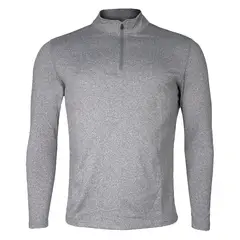 ANDESLAND OUTDOOR APPAREL - Polera Micropolar I Capa con Cierre Chilla Gris Hombre