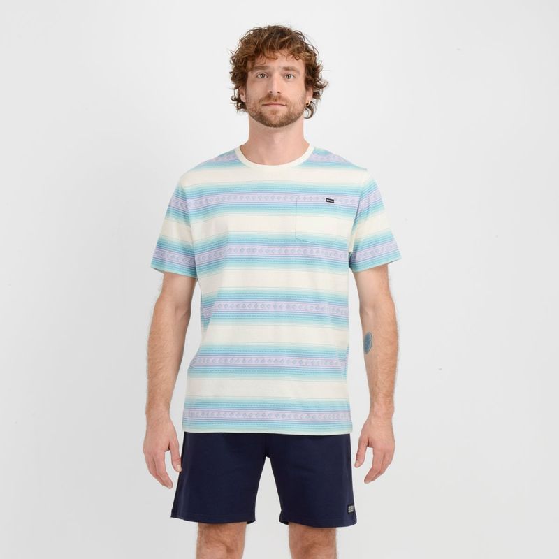 O'NEILL - POLERA MANGA CORTA ETNIC  BEIGE