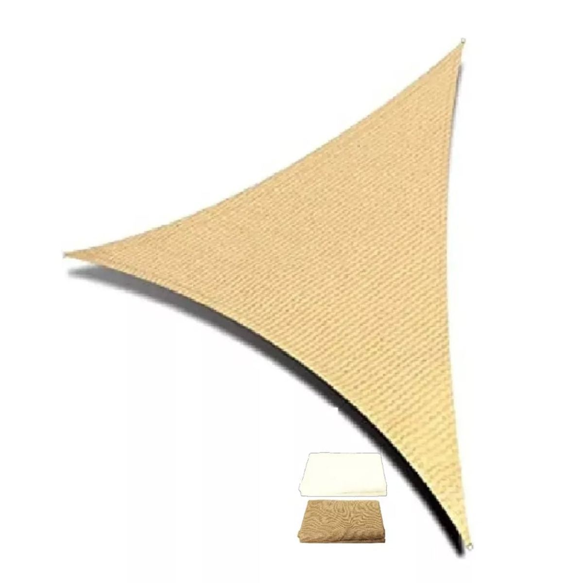 GENERICO - TOLDO VELA TRIAN BEIGE 120 GRS S/ANCLAJE MOD: VT 3X3X3-120BE