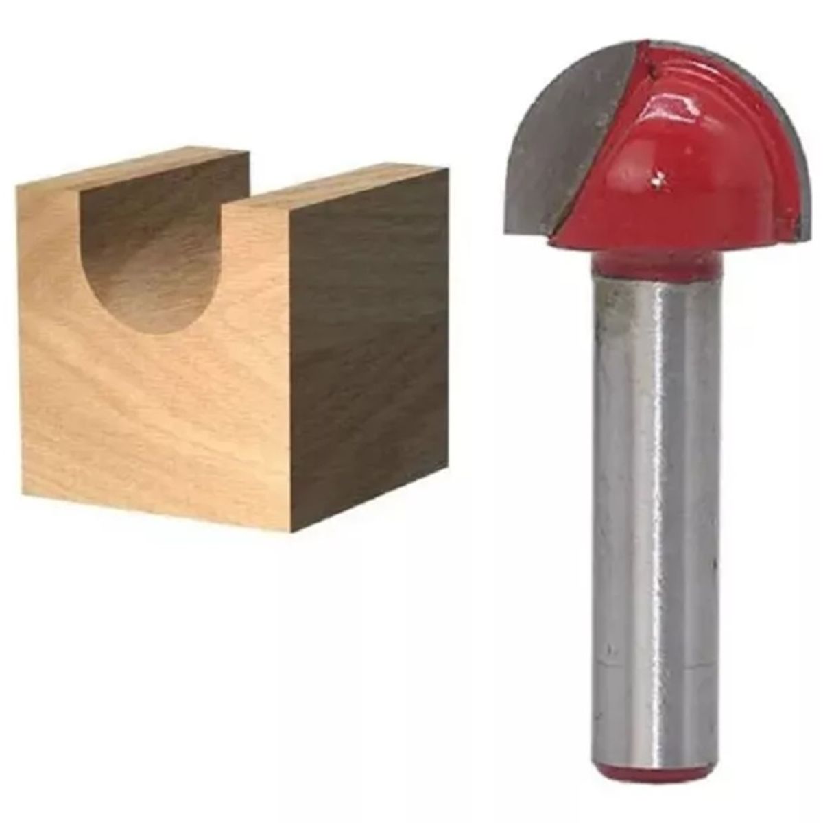 GENERICO - Fresa Madera Media Caña Vástago ¼  X 3/8 1 pcs