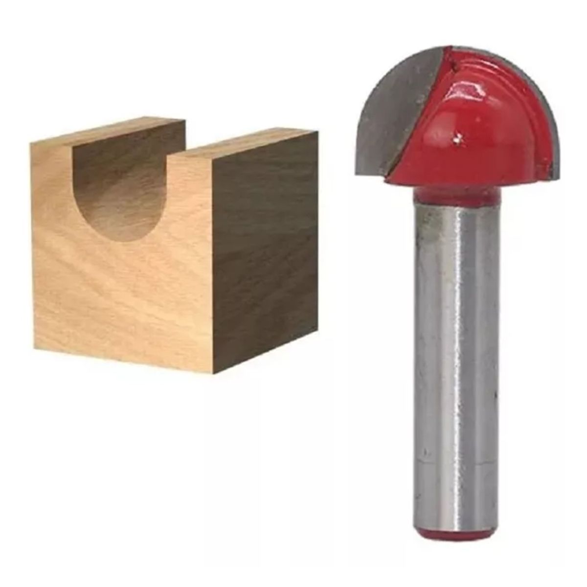 GENERICO - Fresa Madera Media Caña Vástago ¼  X 3/8 1 pcs