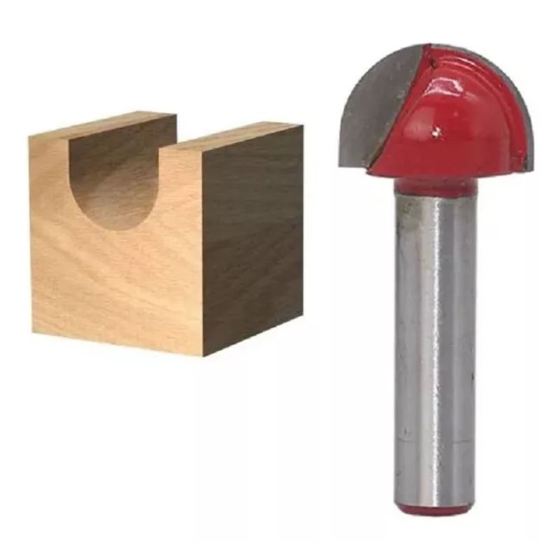GENERICO - Fresa Madera Media Caña Vástago ¼  X 3/8 1 pcs