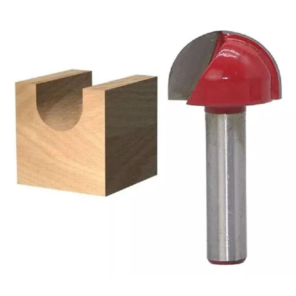 GENERICO - Fresa Madera Media Caña Vástago ½  X ¾  1pcs x 17 mm