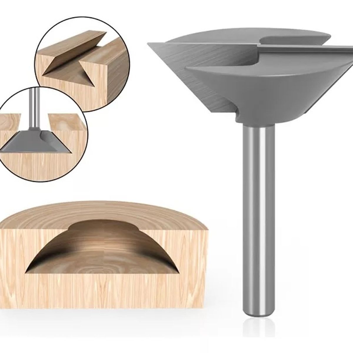 GENERICO - Fresa Madera Panel Ranurado Vaciado Toma 8 mm X 54 mm