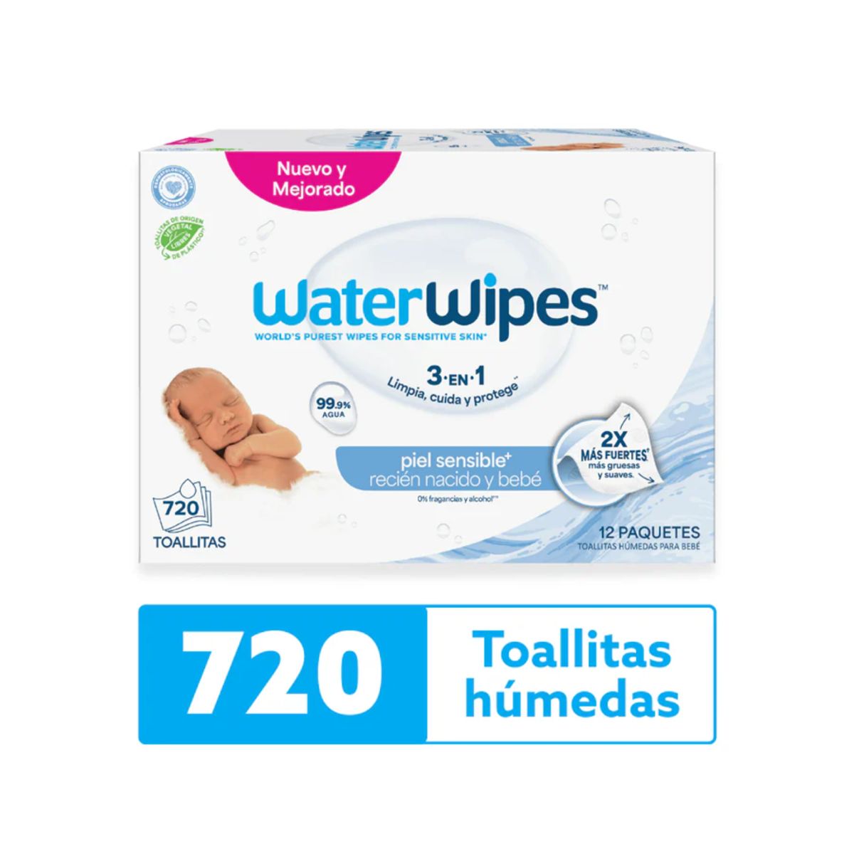 WATER WIPES - Toallitas húmedas  WaterWipes Mega Value Box 720 undidades