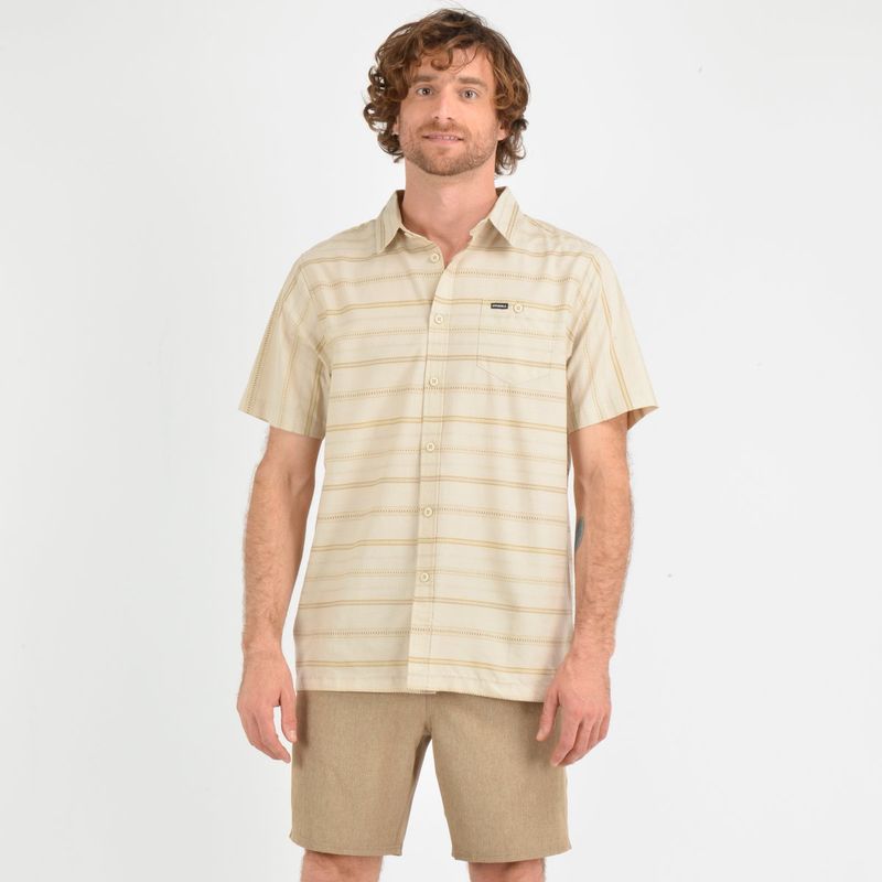 O'NEILL - CAMISA MANGA CORTA SEAFARING STRIPÈ BEIGE_.