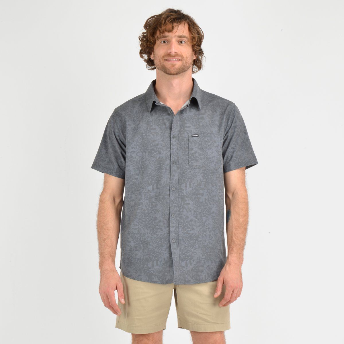 O'NEILL - CAMISA MANGA CORTA TRVLR UPF LEAF  GRIS