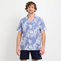 CAMISA MANGA CORTA TROPICANA AZUL