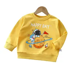 KIVARA - Poleron Infantil Algodon Diseño Happy Day Amarillo
