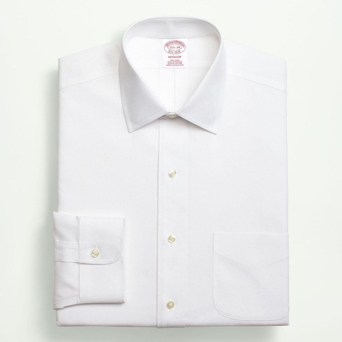 BROOKS BROTHERS - Camisa Slim Non-Iron Pinpoint Blanco