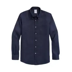 BROOKS BROTHERS - Camisa Irish Linen Sport Shirt Azul
