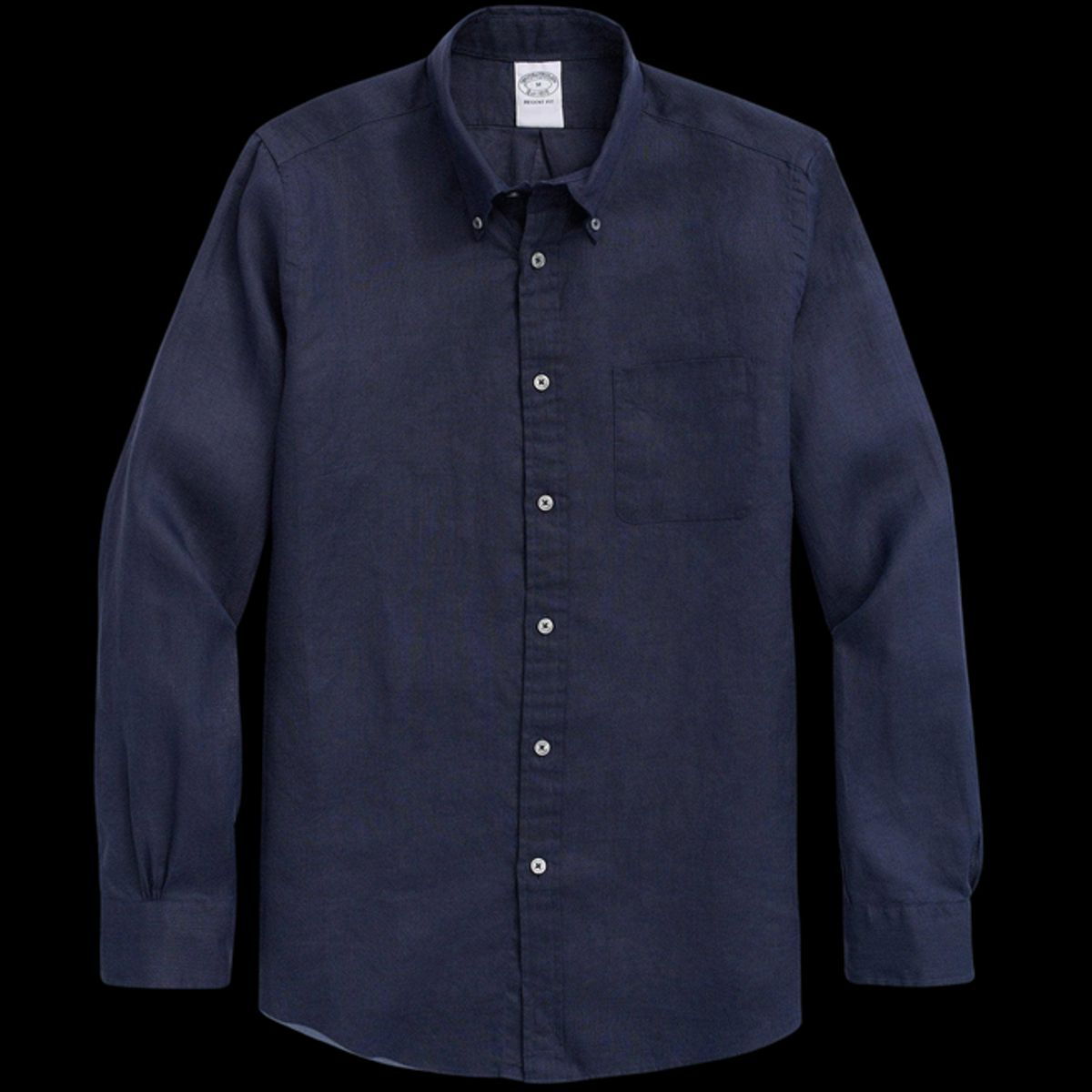 BROOKS BROTHERS - Camisa Irish Linen Sport Shirt Azul