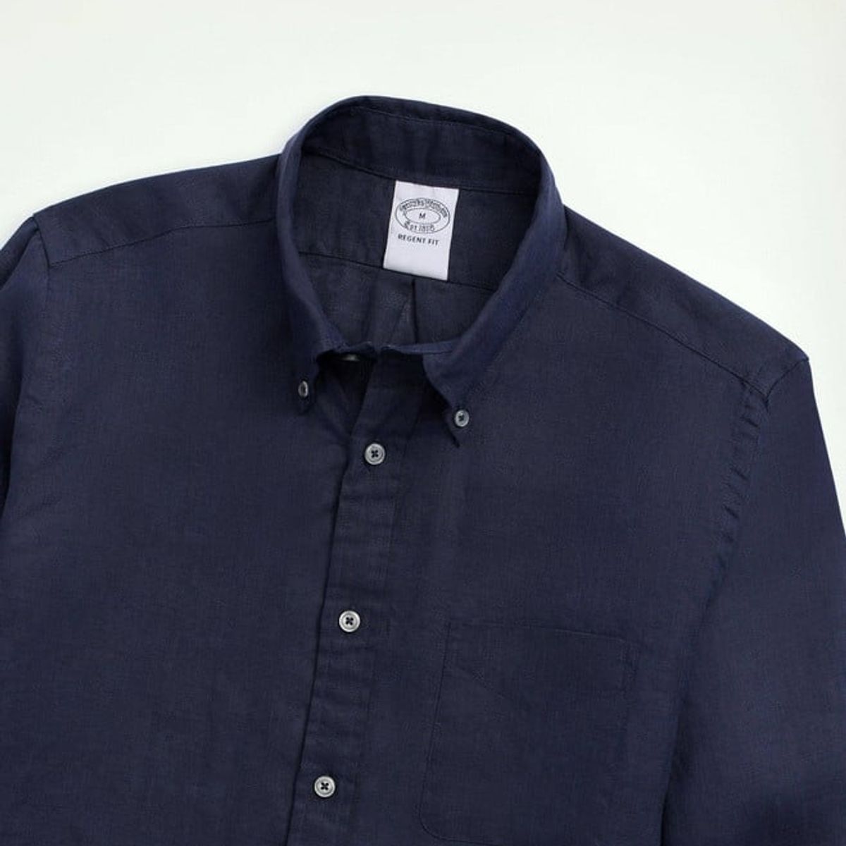 BROOKS BROTHERS - Camisa Irish Linen Sport Shirt Azul