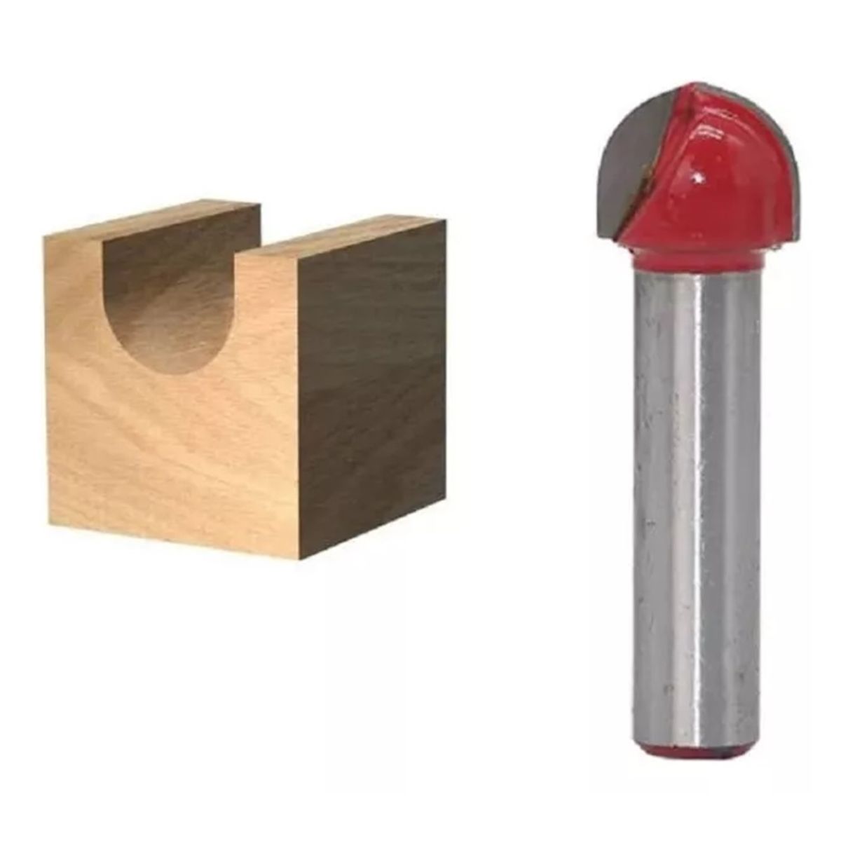 GENERICO - Fresa Madera Media Caña Vástago ½ X ¼ 1pcs