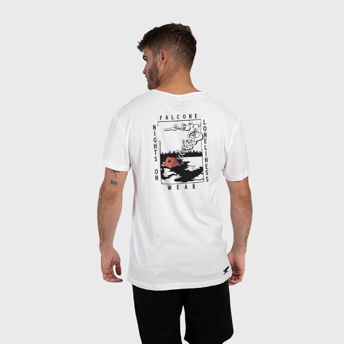 FALCONE - Polera Orgánica Nights on Loneliness Hombre Falcone