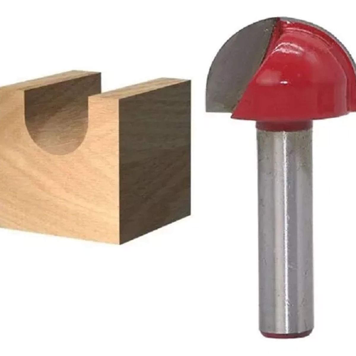GENERICO - Fresa Madera Media Caña Vástago ½ X 58 1pcs