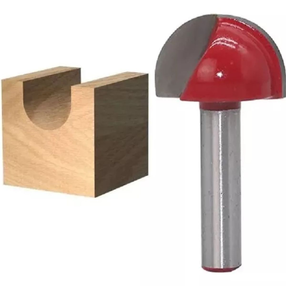 GENERICO - Fresa Madera Media Caña Vástago ½ X 7/8 1 pcs