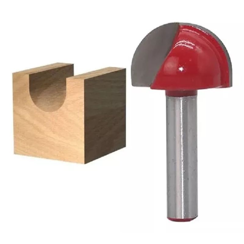 GENERICO - Fresa Madera Media Caña Vástago ½ X 7/8 1 pcs