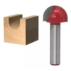 GENERICO - Fresa Madera Media Caña Vástago ½ X ½ 1 pcs