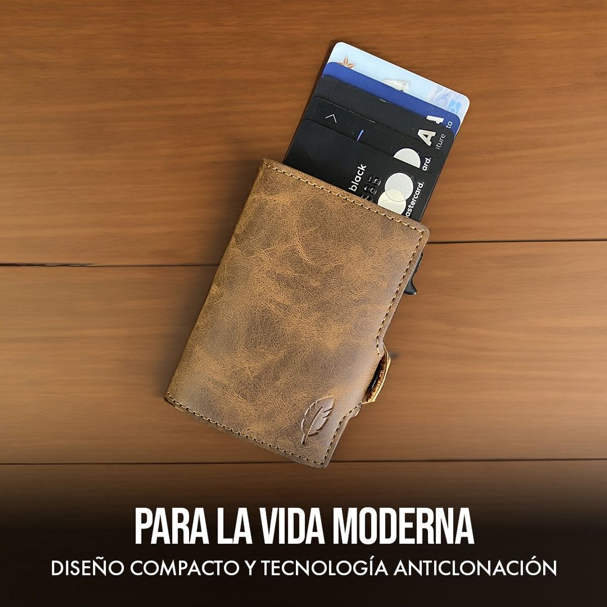 PARDAL - Billetera Inteligente con tarjetero anticlonación Gold - Pardal