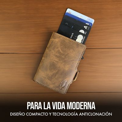 Imagen 2 del producto Billetera Inteligente con tarjetero anticlonación Gold -