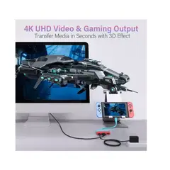 GENERICO - Base De Conexión Para Nintendo Switch Tv Hdmi Y Usb 3.0