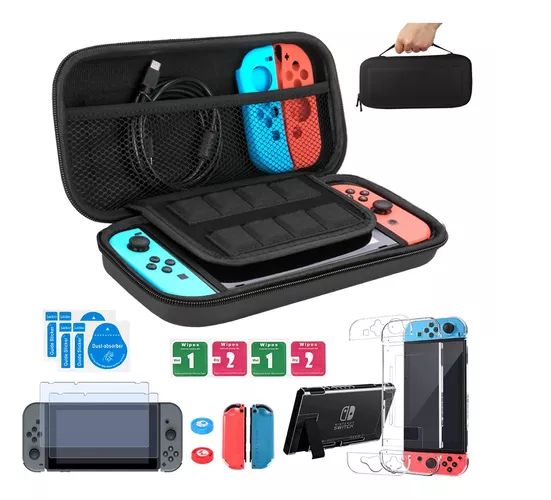 GENERICO Estuche Protector Para Nintendo Switch Normal Pack 17 En 1
