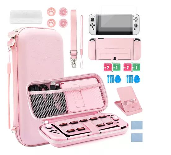 GENERICO Estuche Protector Sakura Para Nintendo Switch Oled 23 En 1