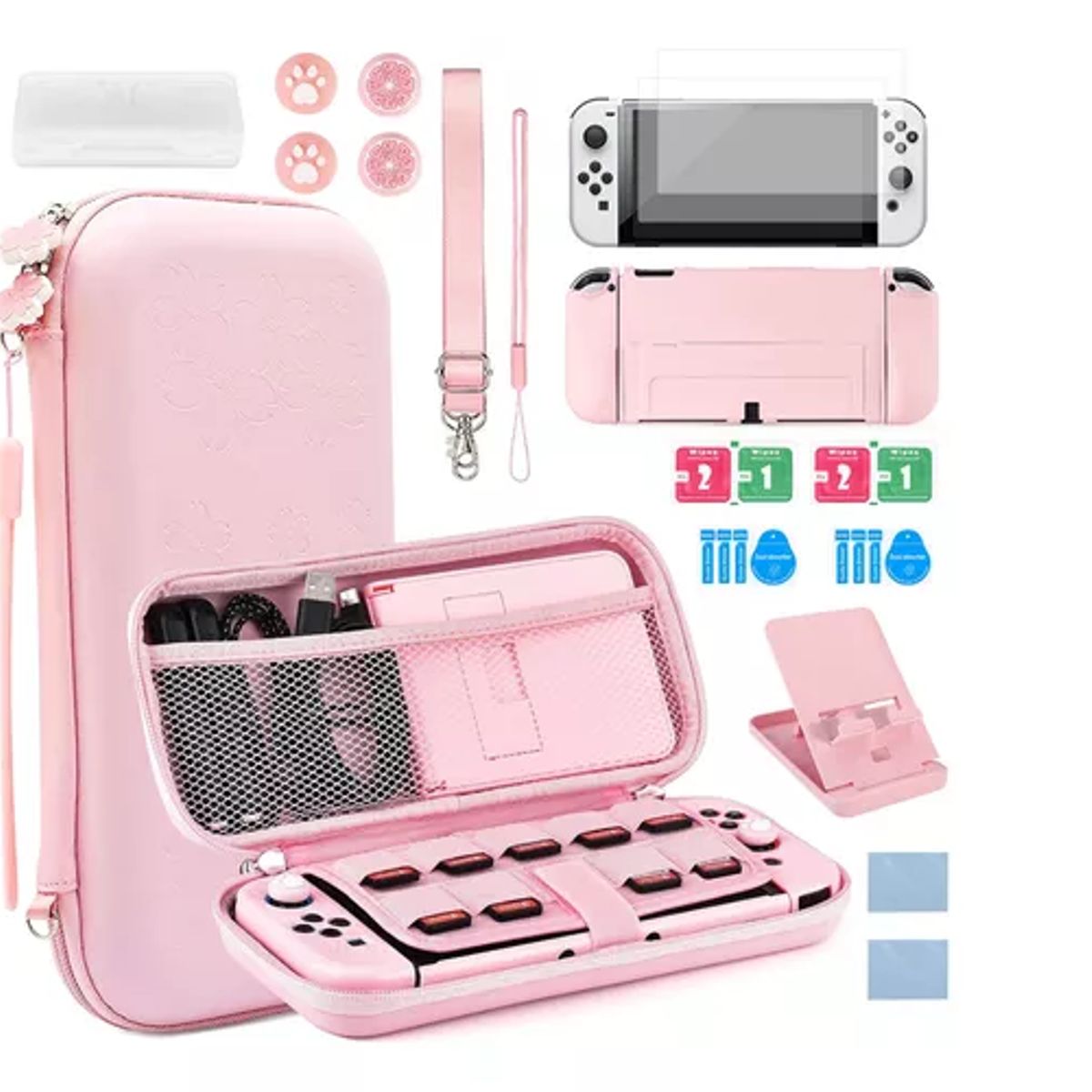 GENERICO - Estuche Protector Sakura Para Nintendo Switch Oled 23 En 1