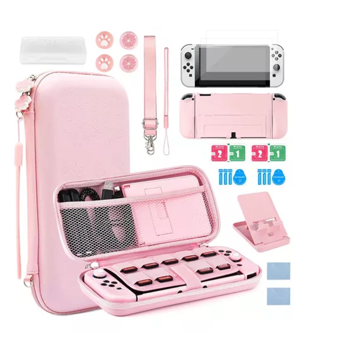 GENERICO - Estuche Protector Sakura Para Nintendo Switch Oled 23 En 1