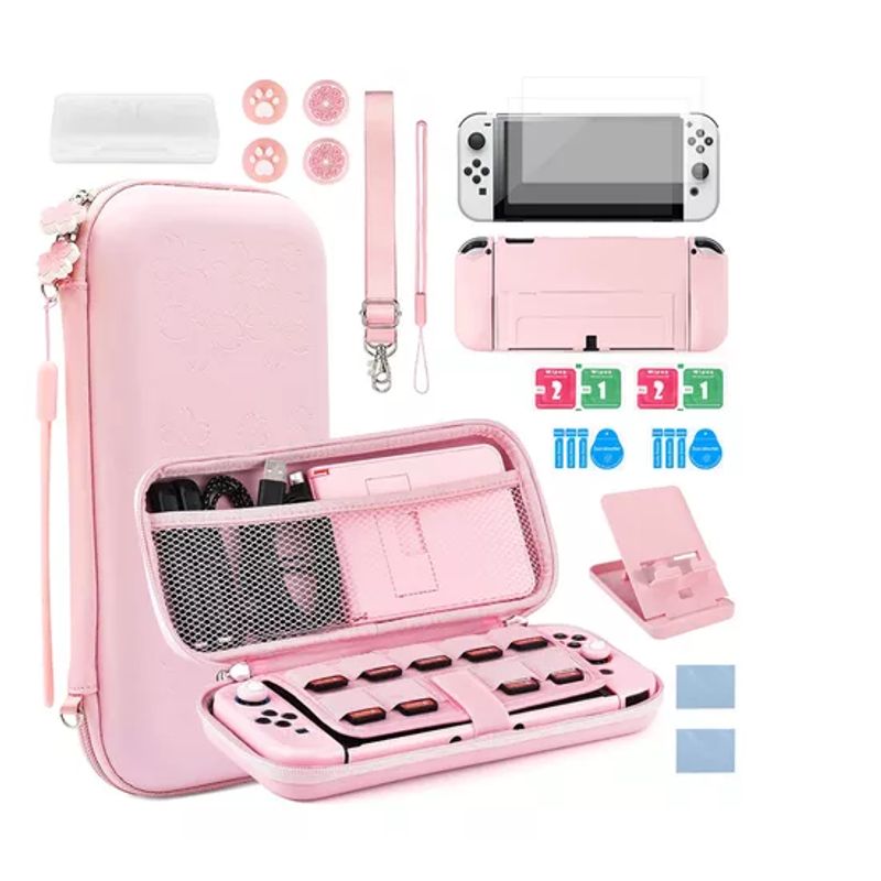 GENERICO - Estuche Protector Sakura Para Nintendo Switch Oled 23 En 1
