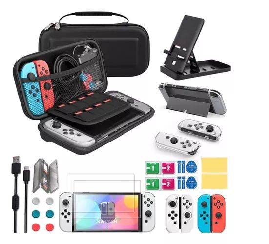 GENERICO Estuche Protector Para Nintendo Switch Oled Pack 27 En 1