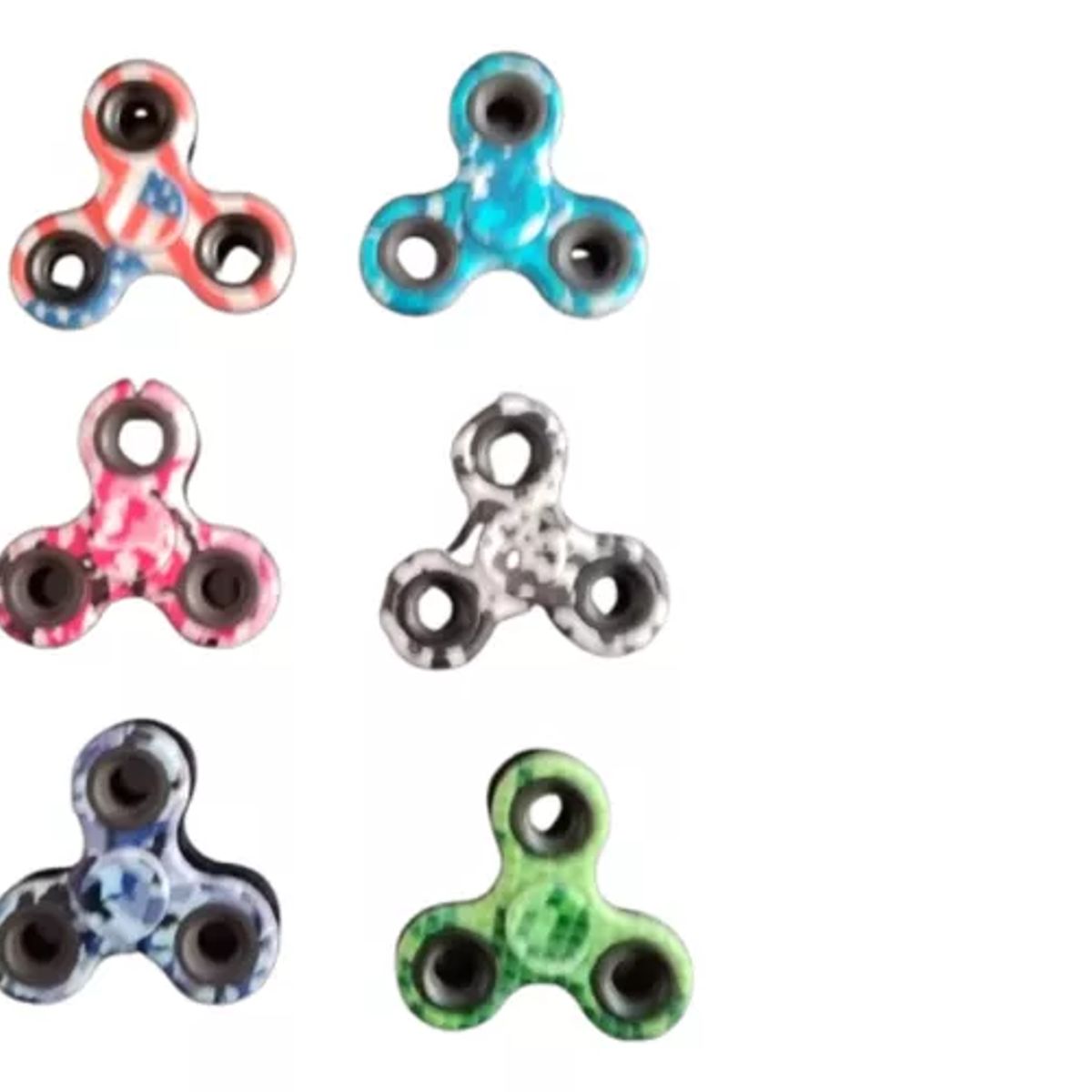 GENERICO - Pack 6 Fidget Spinner Anti Estrés Spinner Metalicos Flex Hoy