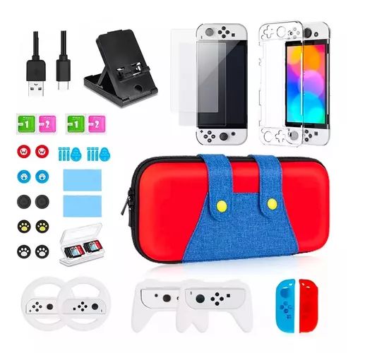 GENERICO Estuche Protector Para Nintendo Switch Oled Pack 33 En 1