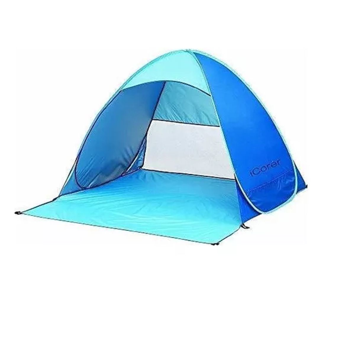 GENERICO - Carpa De Playa Portatil Azul Plegable Proteccion Uv