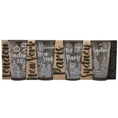 GLASSO - Set De 4 Vasos City Colletion 475 Ml