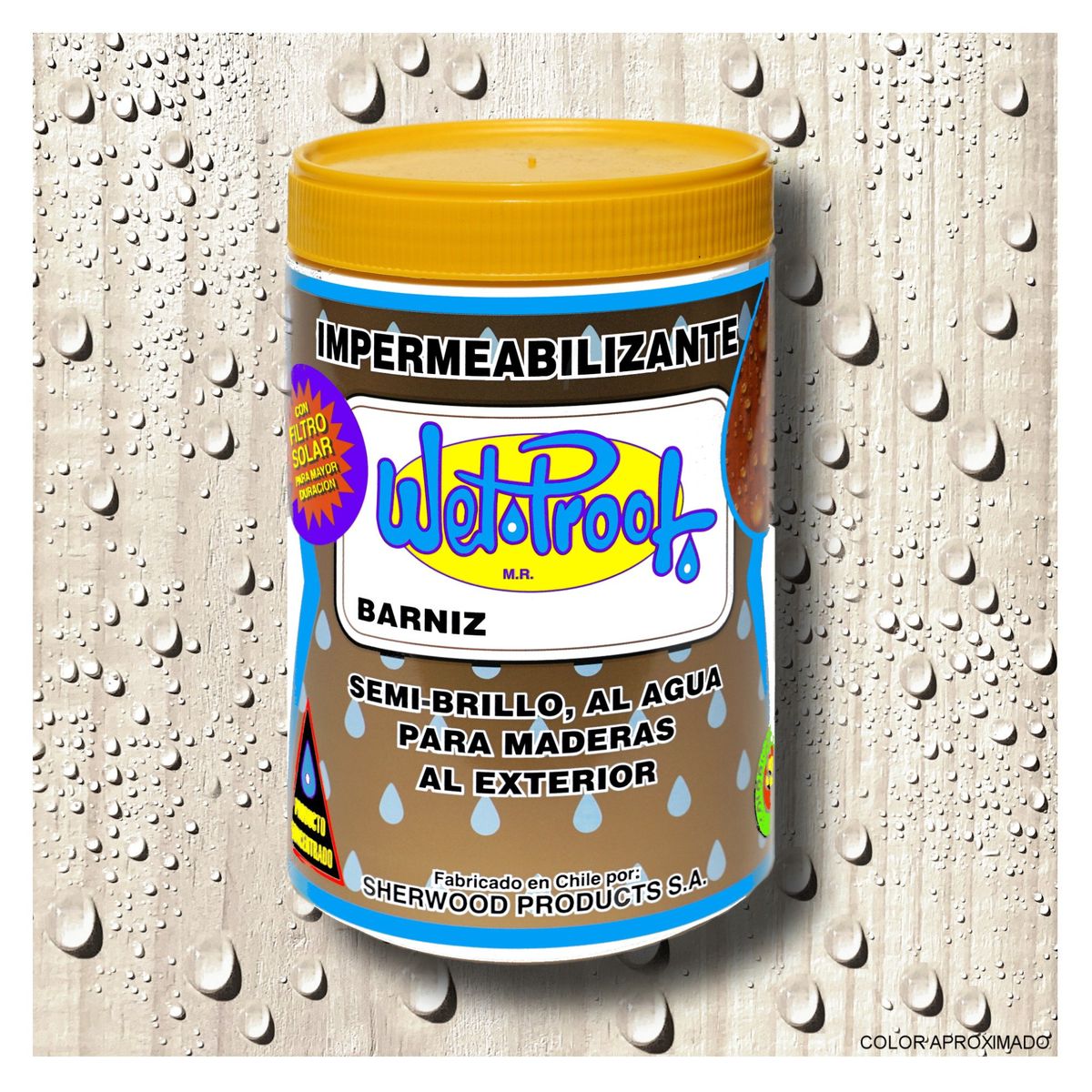 WETPROOF - BARNIZ MADERAS EXTERIOR IMPERMEABILIZANTE PROTECTOR WET PROOF® INCOLORO 1-4 GALON