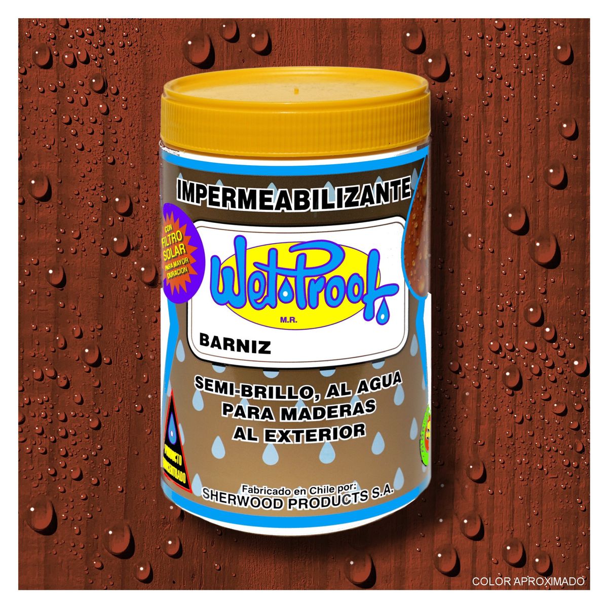 WETPROOF - BARNIZ MADERAS EXTERIOR IMPERMEABILIZANTE WET PROOF® CAOBA 1-4 GALON