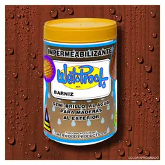 WETPROOF - BARNIZ PARA MADERA IMPERMEABILIZANTE WET PROOF® CAOBA 1-4 GALON
